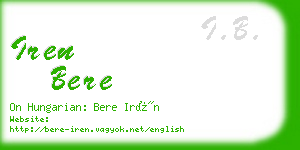 iren bere business card